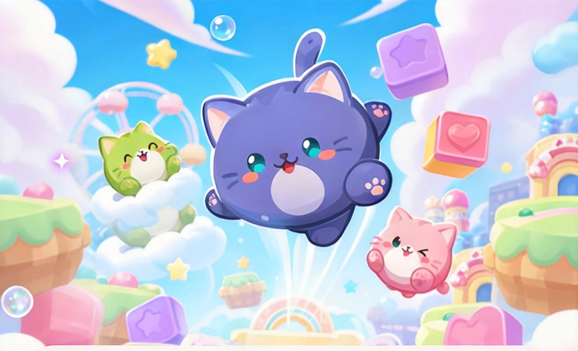 KittenDrop Blocks gameplay screenshot