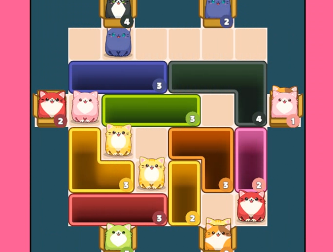 Kitten matching gameplay